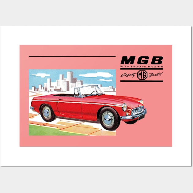 MGB SPORTS CAR - brochure Wall Art by Throwback Motors